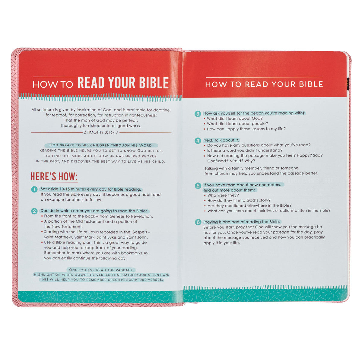 Blossom Pink Heart KJV Kids Bible